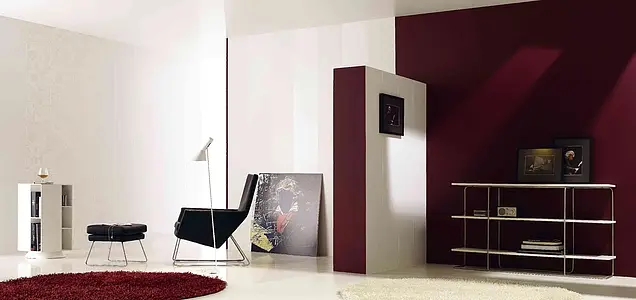 Bakgrunnsflis, Effekt ensfarget, Farge hvit, Glasert porselenssteintøy, 35x35 cm, Overflate matt